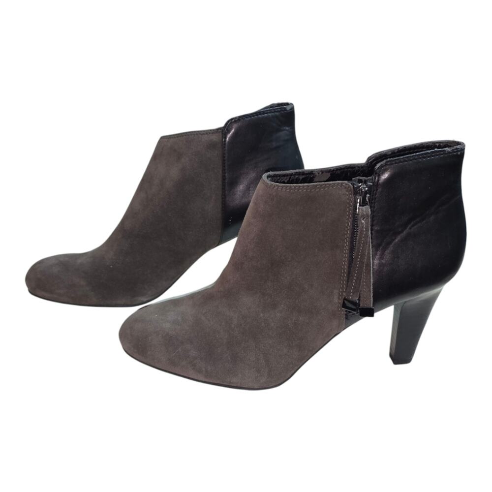 Franco Sarto Emelina Women's 10M Shoes Gray Suede Ankle Boots Booties Size‎ 10